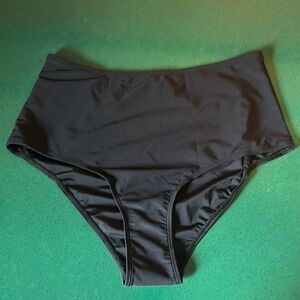 SHEIN Black High-Waisted Swim Bottom